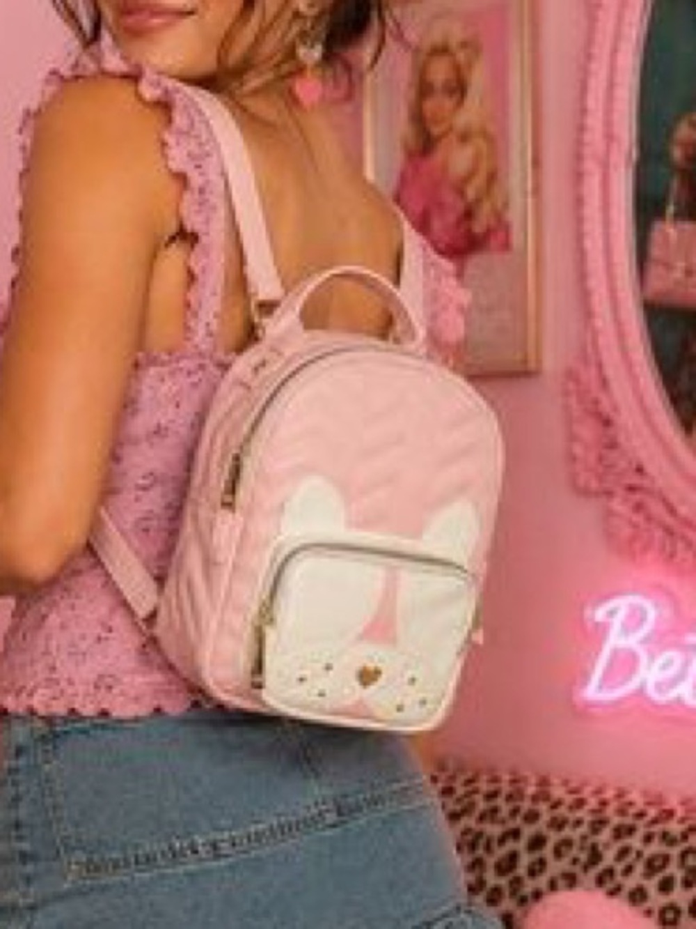 Betsey Johnson French Bulldog Mini Backpack